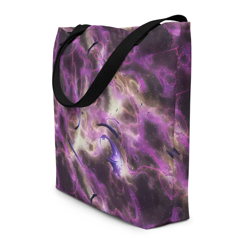 Violet Nebula on Large Tote Bag W/ Pocket — Front