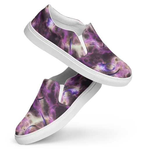 Violet Nebula on a Women's Slip-On Canvas Shoes