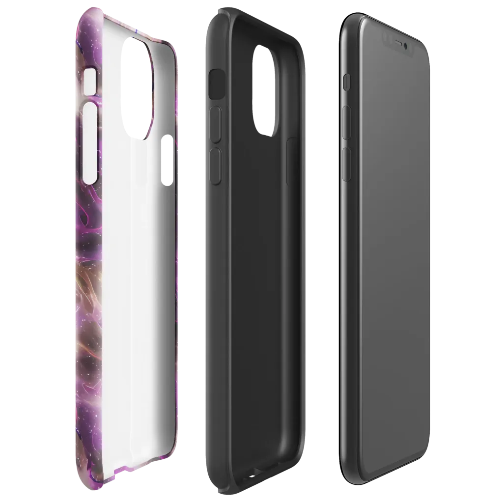 Violet Nebula on Tough Case for iPhone® — Right