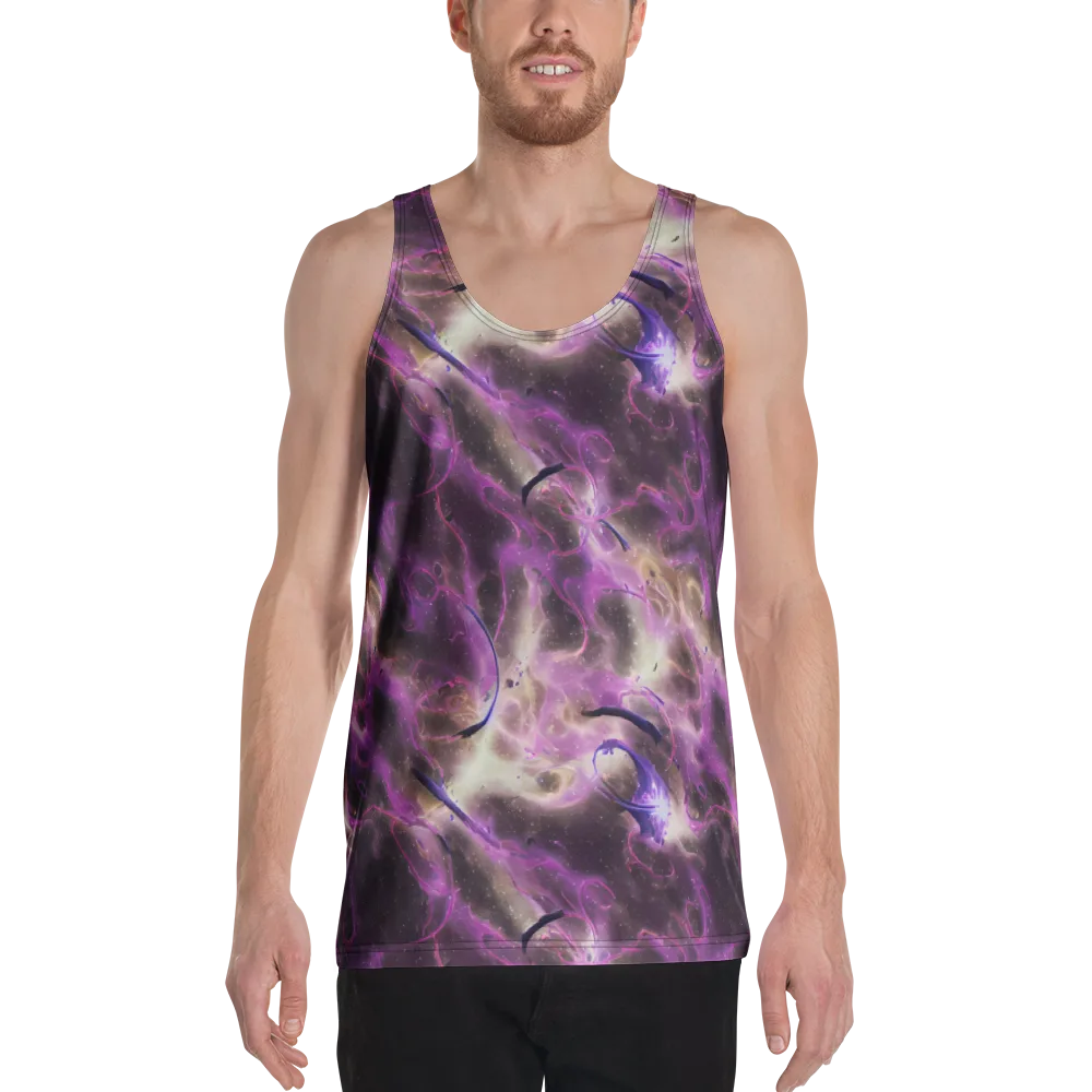 Violet Nebula on Men's Tank Top — Front