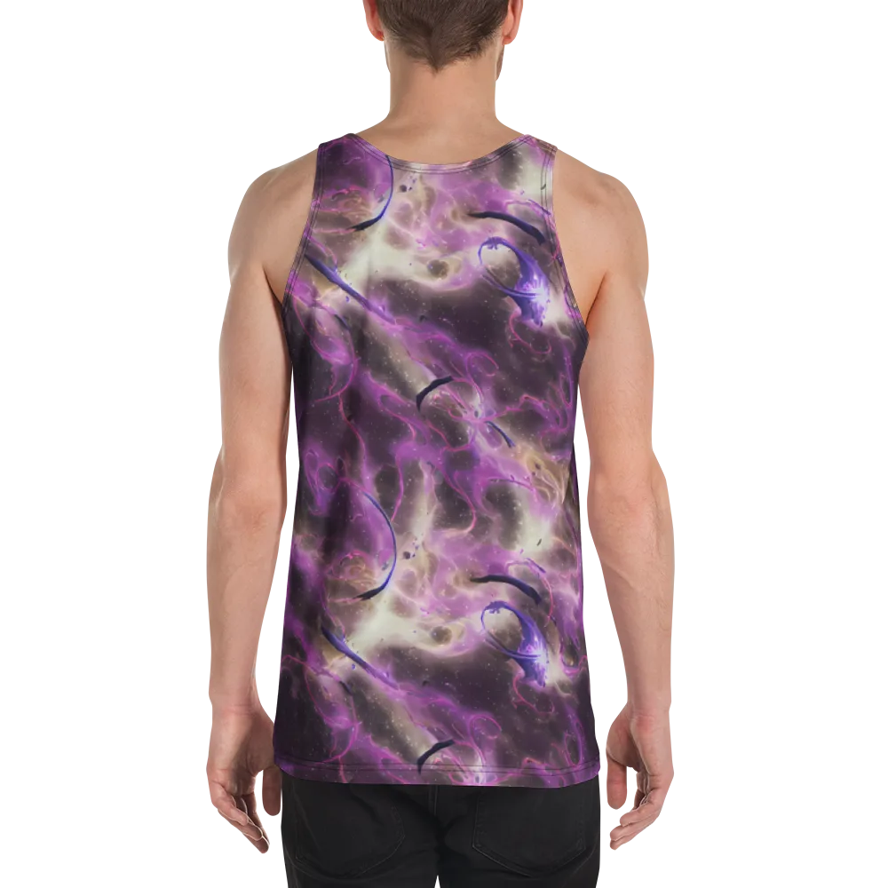 Violet Nebula on Men's Tank Top — Back