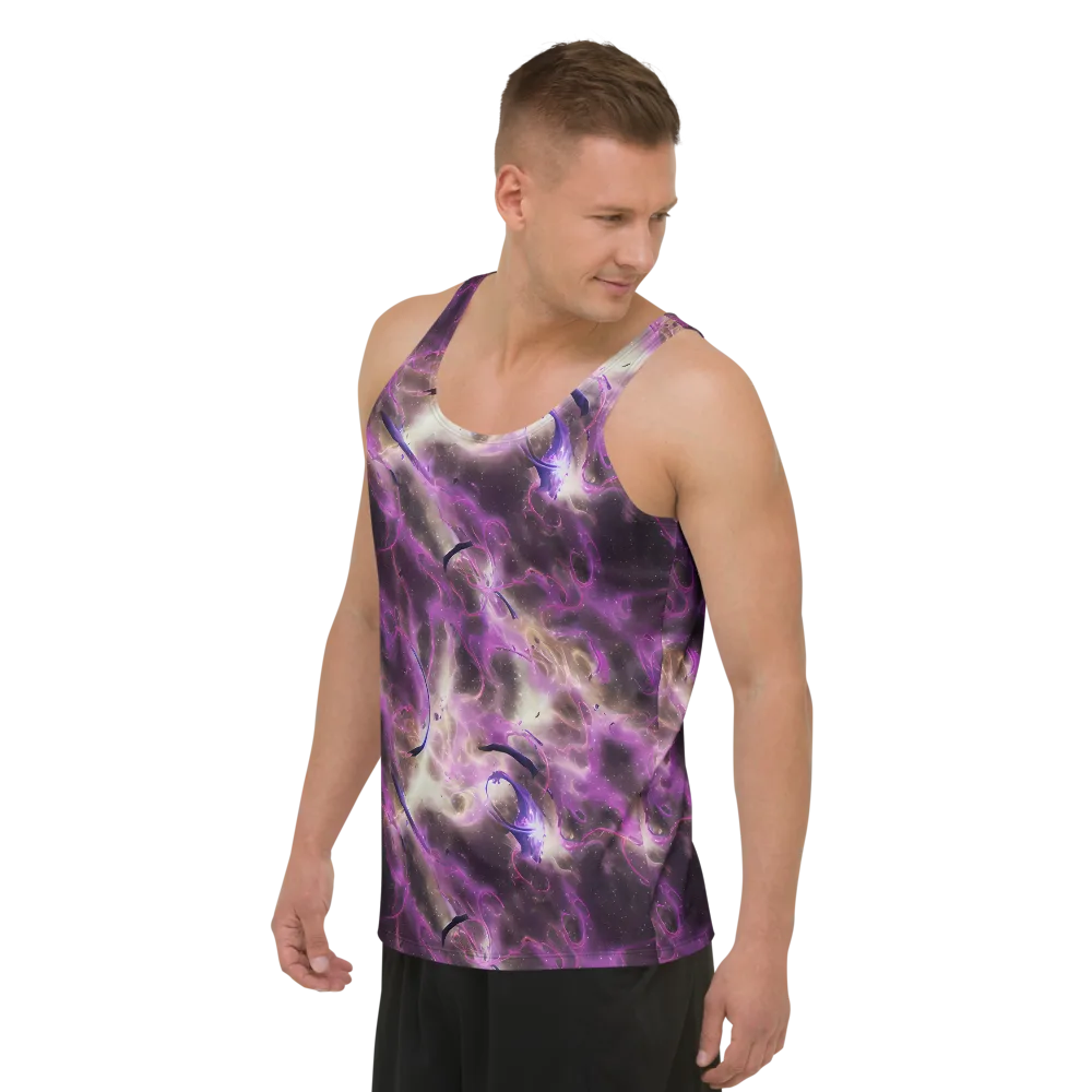 Violet Nebula on Men's Tank Top — Left Front