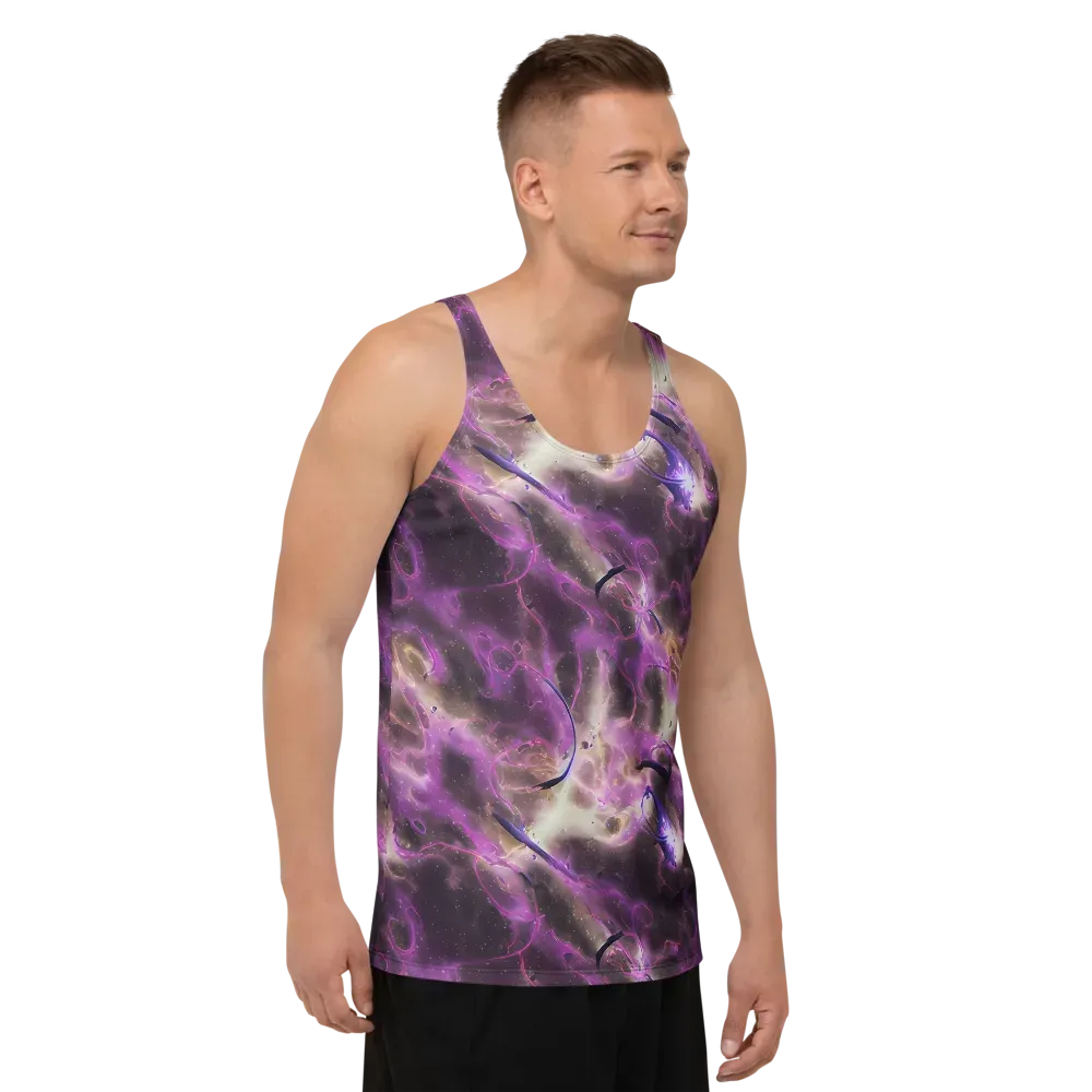 Violet Nebula on Men's Tank Top — Right Front
