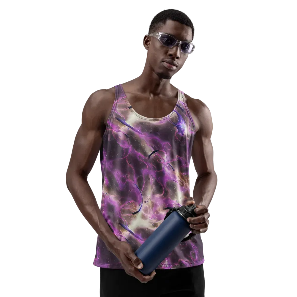 Violet Nebula on Men's Tank Top — Front