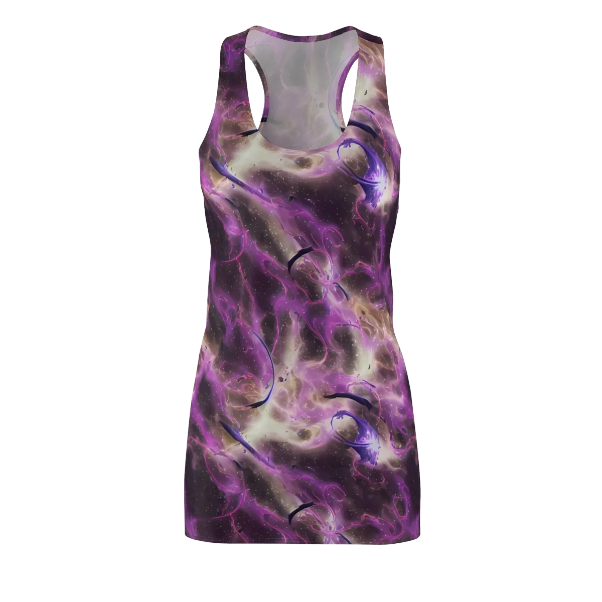 Violet Nebula on Racerback Dress — Front