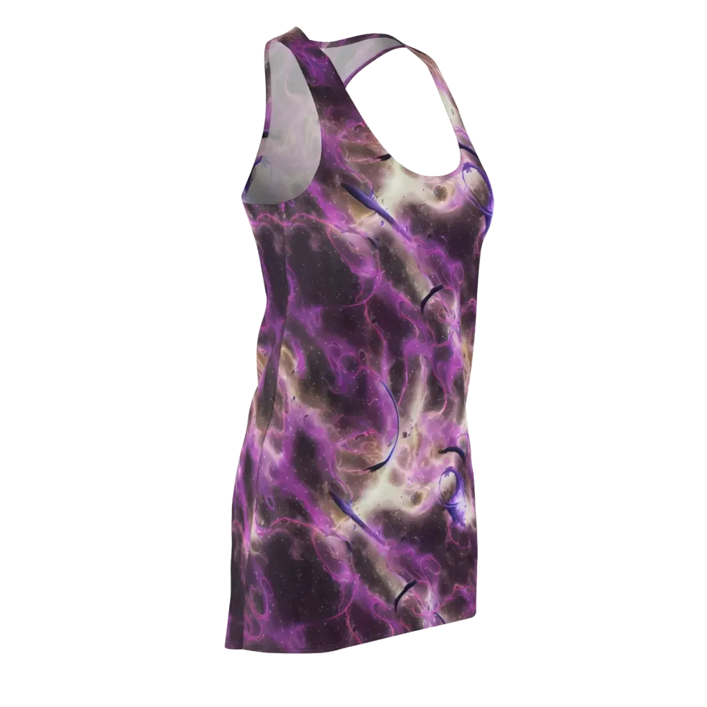 Violet Nebula on Racerback Dress — Front Side
