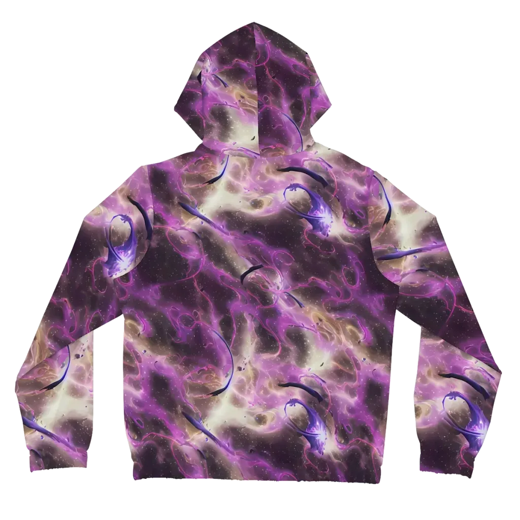 Violet Nebula on Women's Full-Zip Hoodie — Back