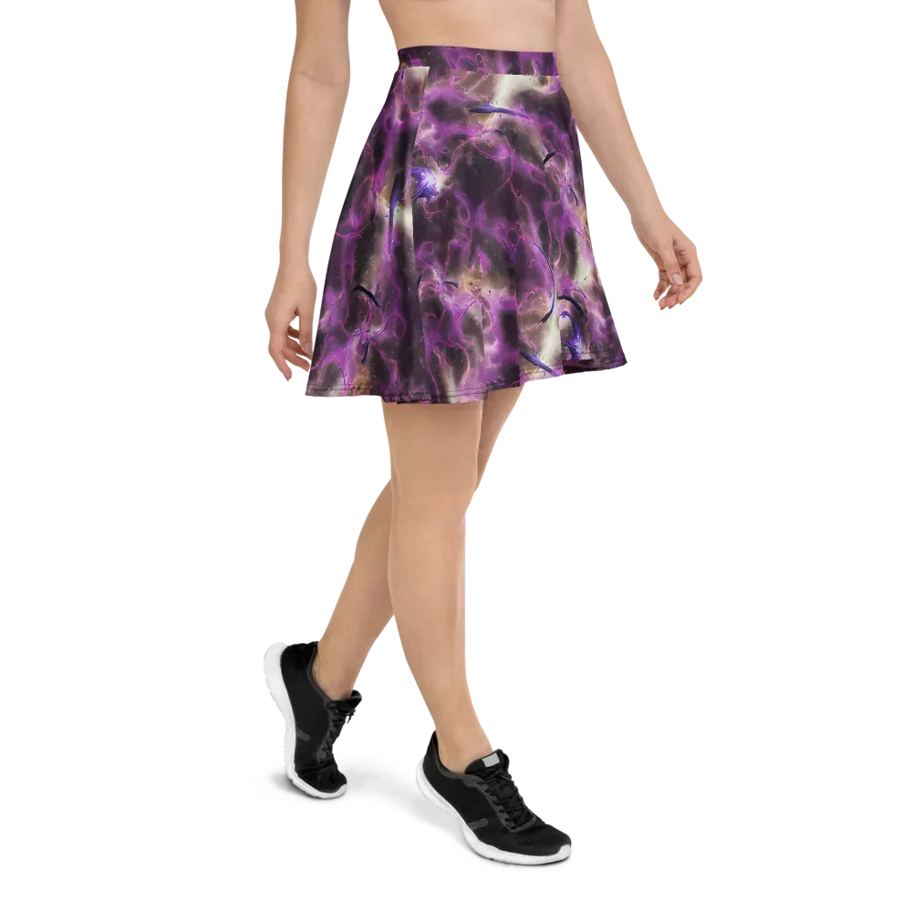 Violet Nebula on Skater Skirt — Right