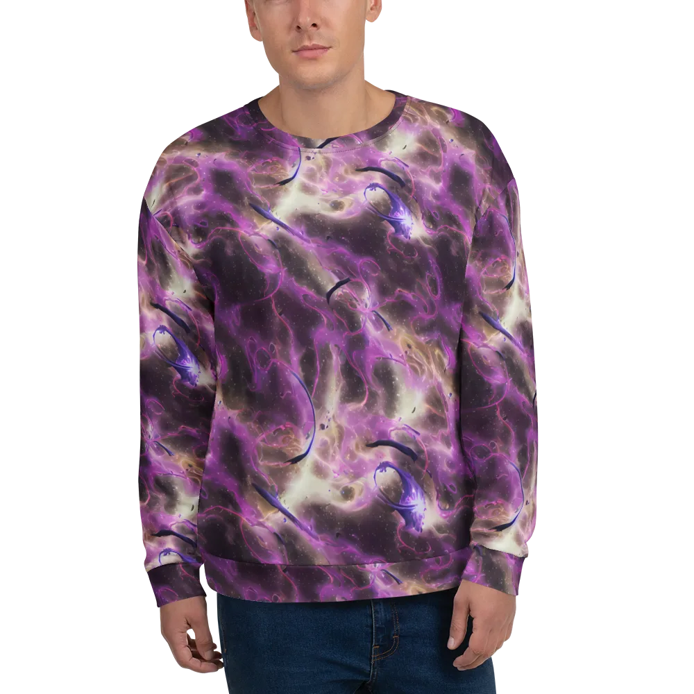 Violet Nebula on Sweatshirt — Front