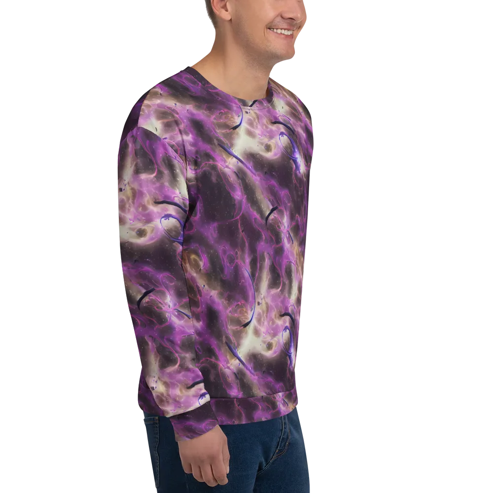 Violet Nebula on Sweatshirt — Right Front