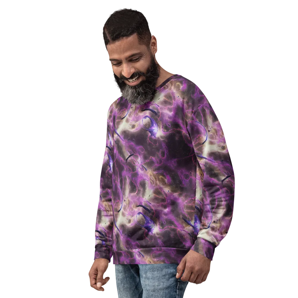 Violet Nebula on Sweatshirt — Left Front