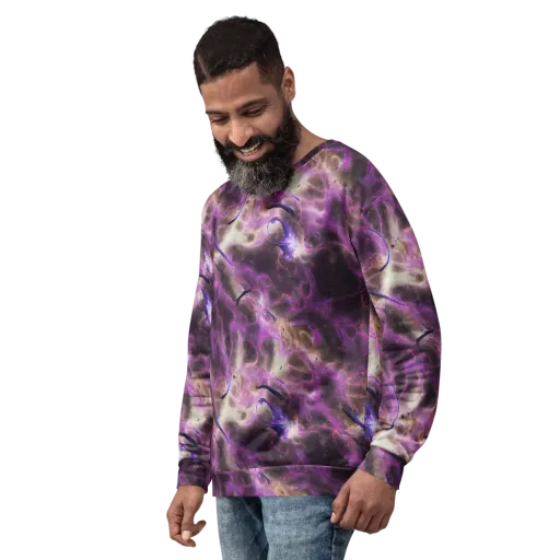 Violet Nebula on a Sweatshirt
