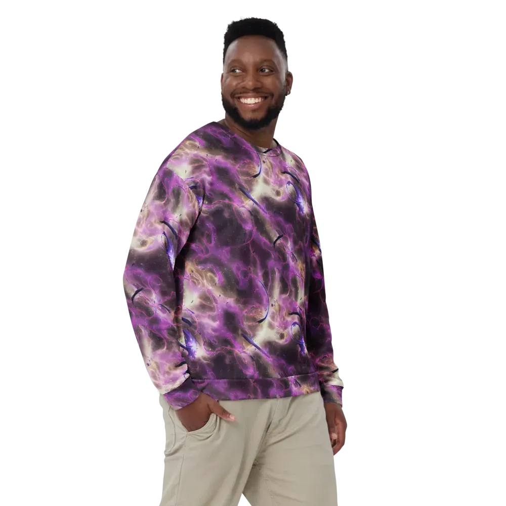 Violet Nebula on Sweatshirt — Front