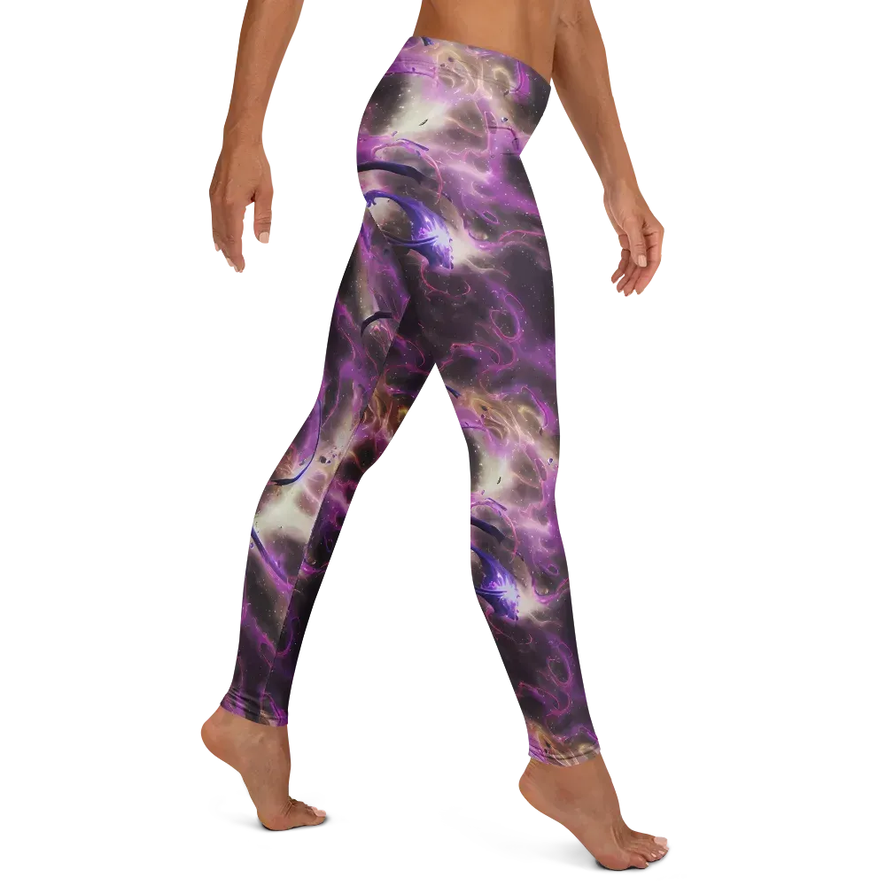 Violet Nebula on Leggings — Right