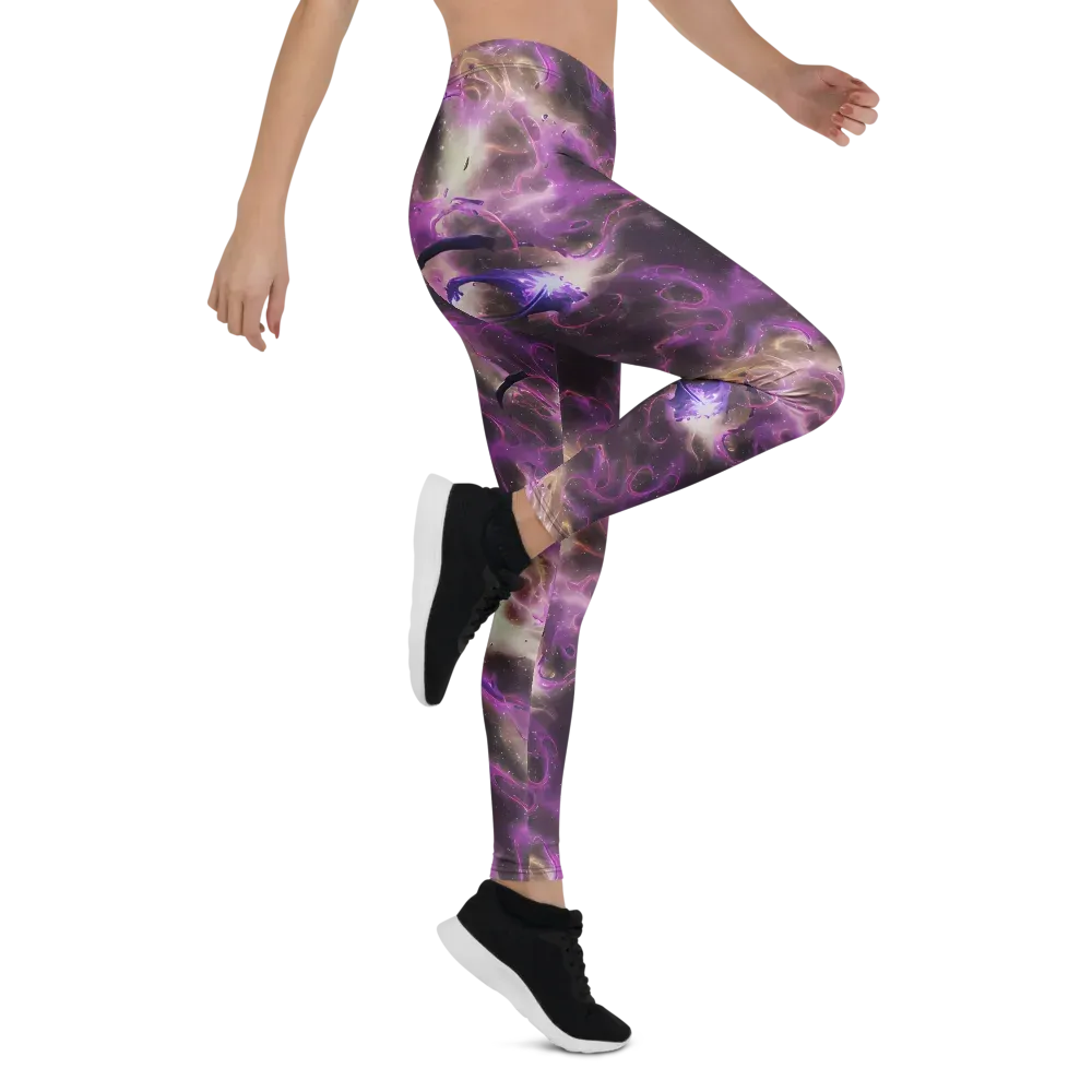 Violet Nebula on Leggings — Right