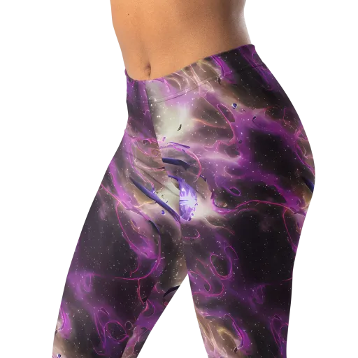 Violet Nebula on a Leggings