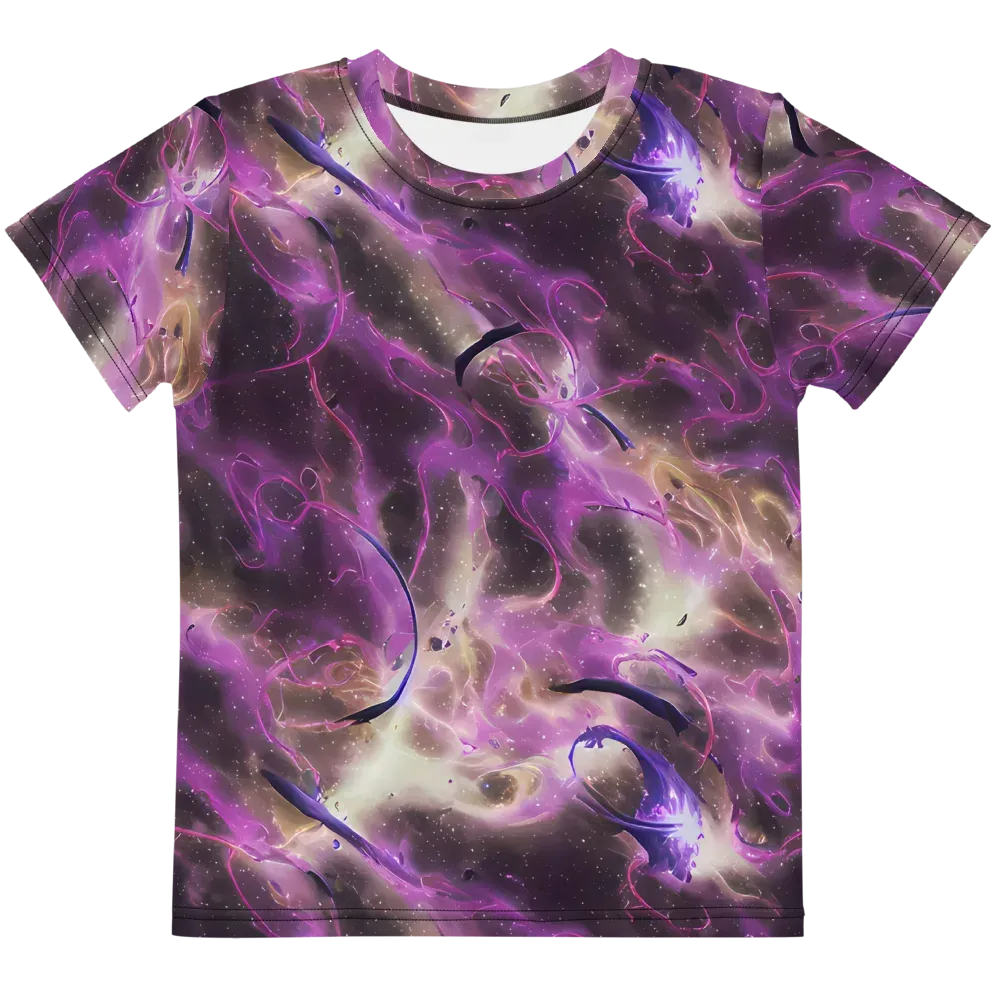 Violet Nebula on Kids Crew Neck T-Shirt — Front