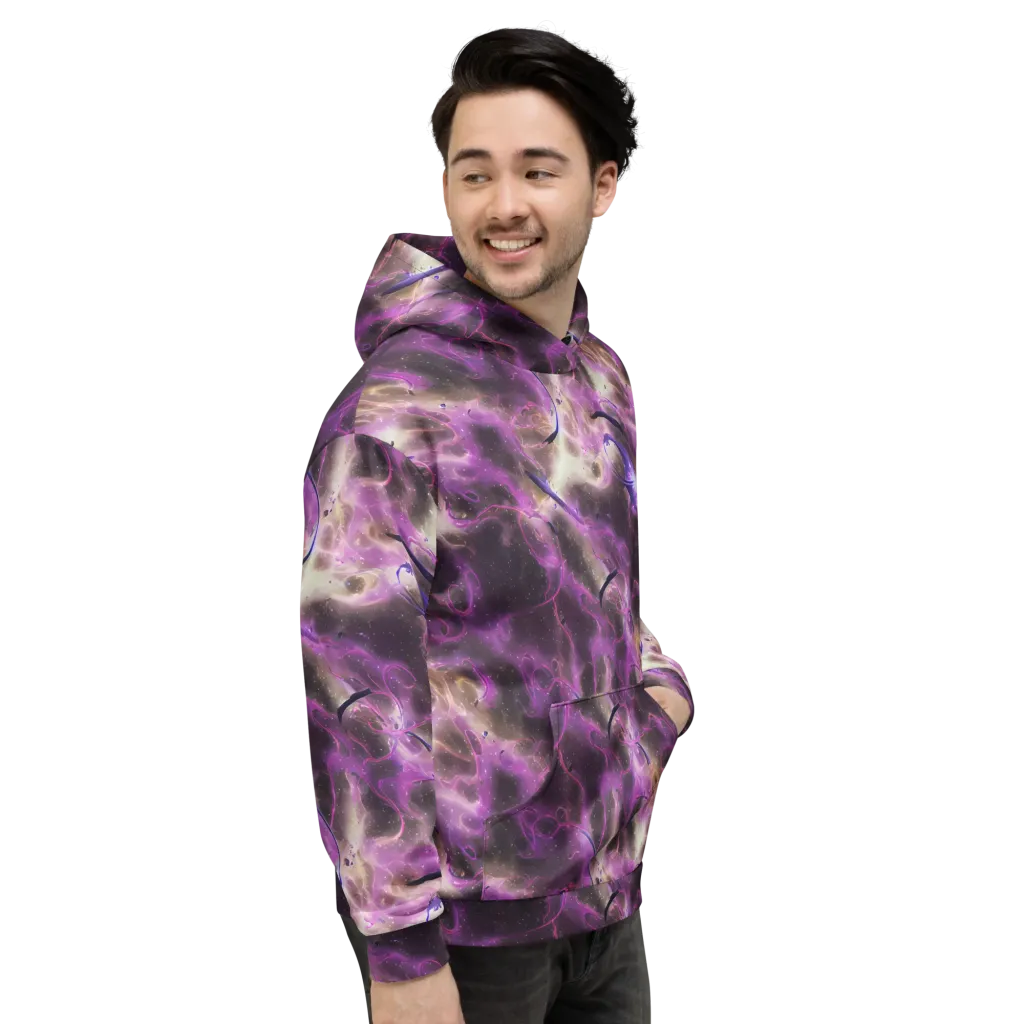 Violet Nebula on Hoodie — Right