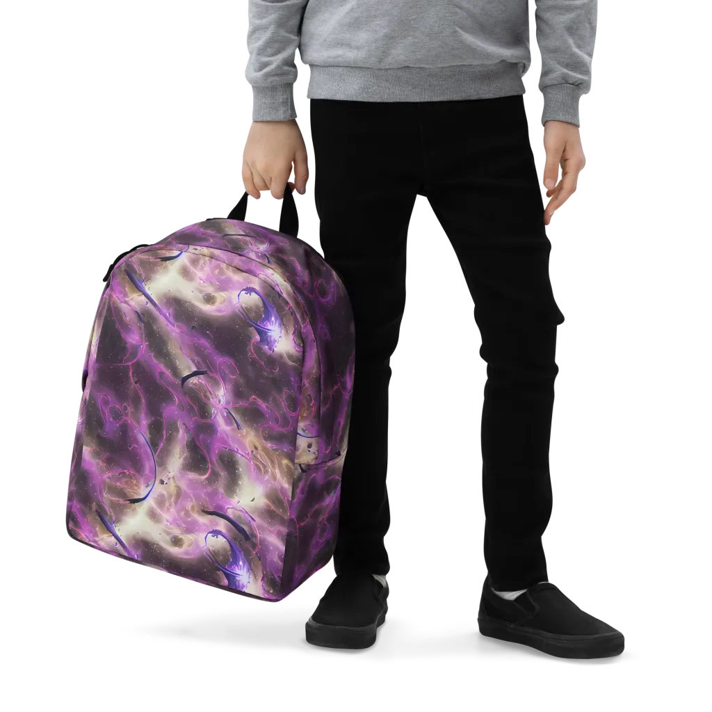 Violet Nebula on Minimalist Backpack — Zoomed-in