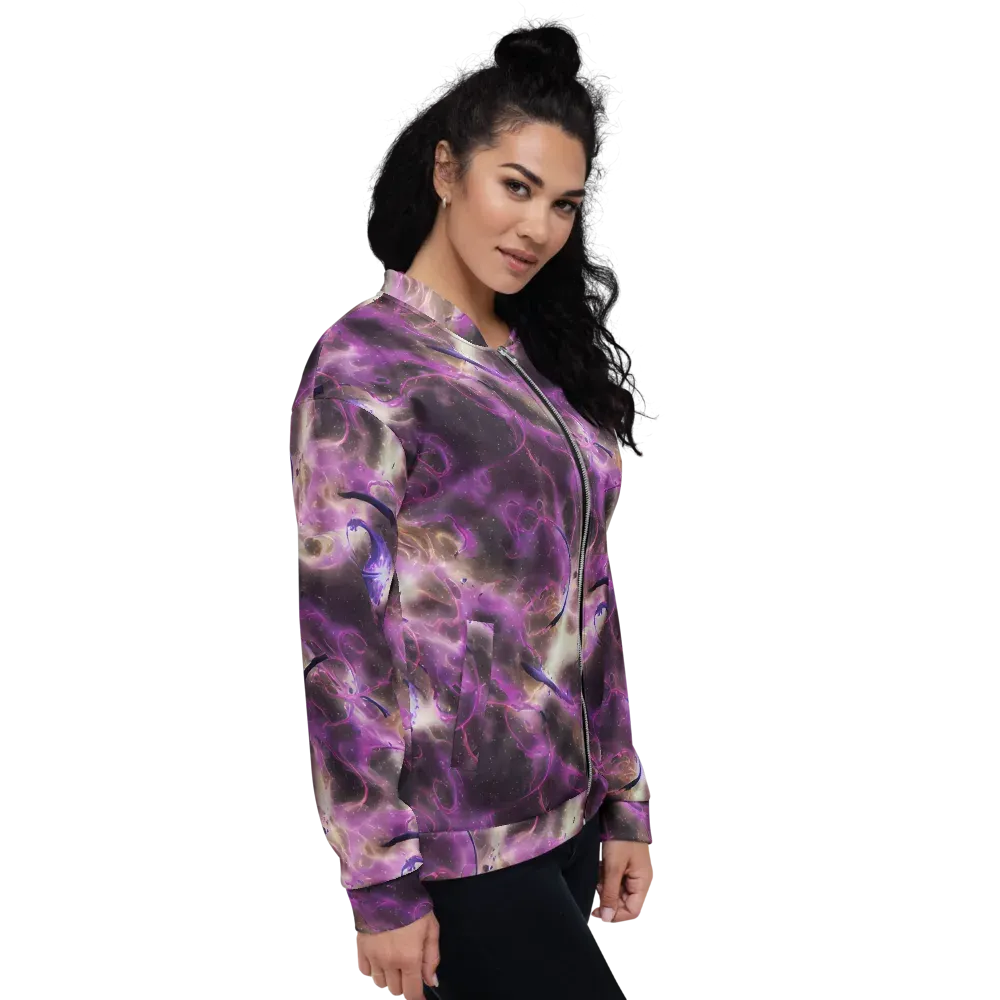 Violet Nebula on Bomber Jacket — Right