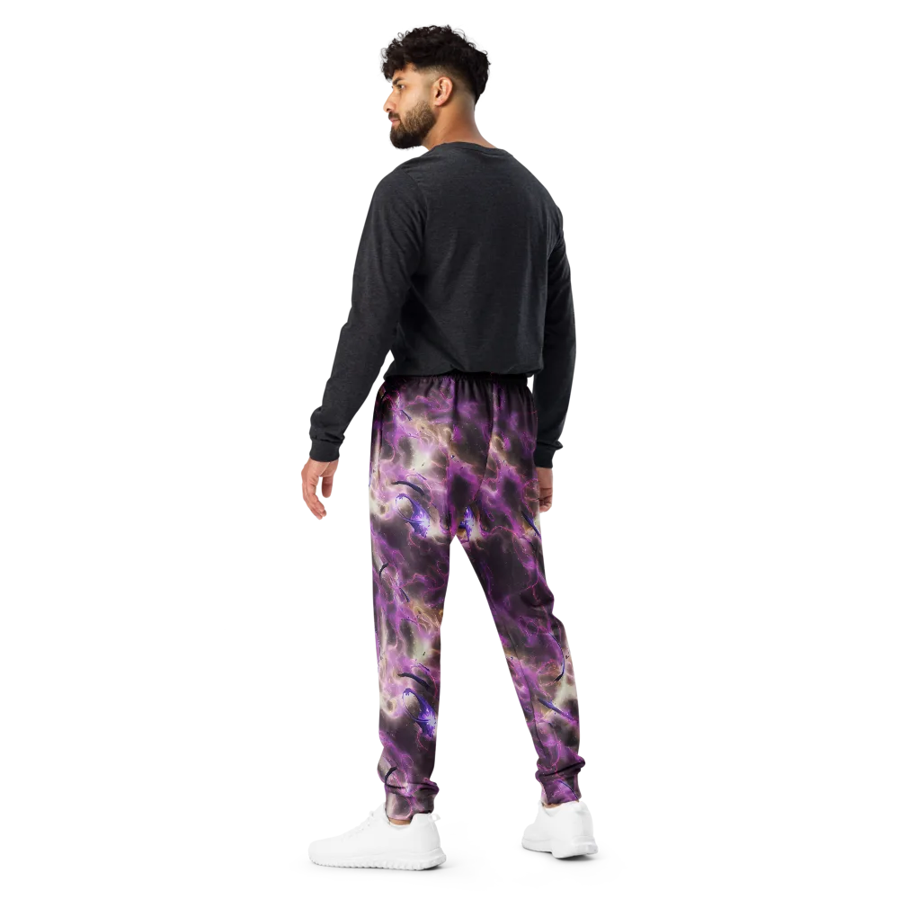 Violet Nebula on Men's Joggers — Back