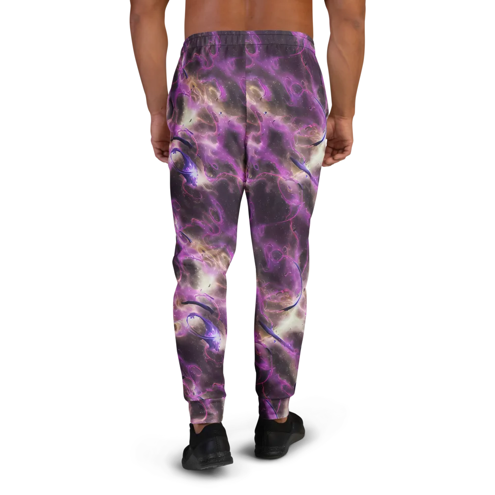 Violet Nebula on Men's Joggers — Back