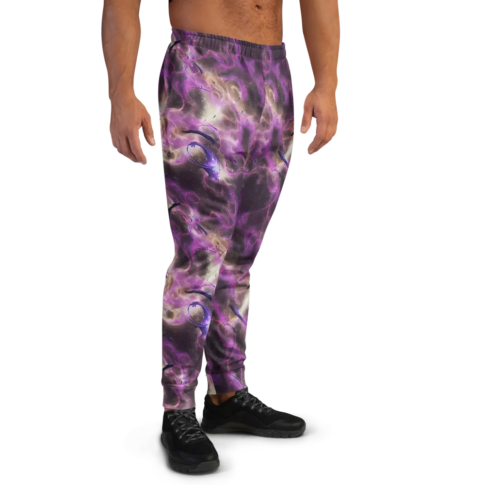 Violet Nebula on Men's Joggers — Right