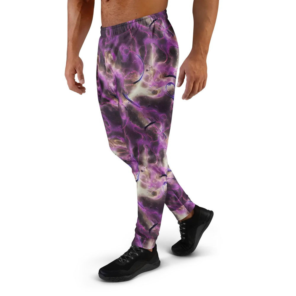 Violet Nebula on Men's Joggers — Left