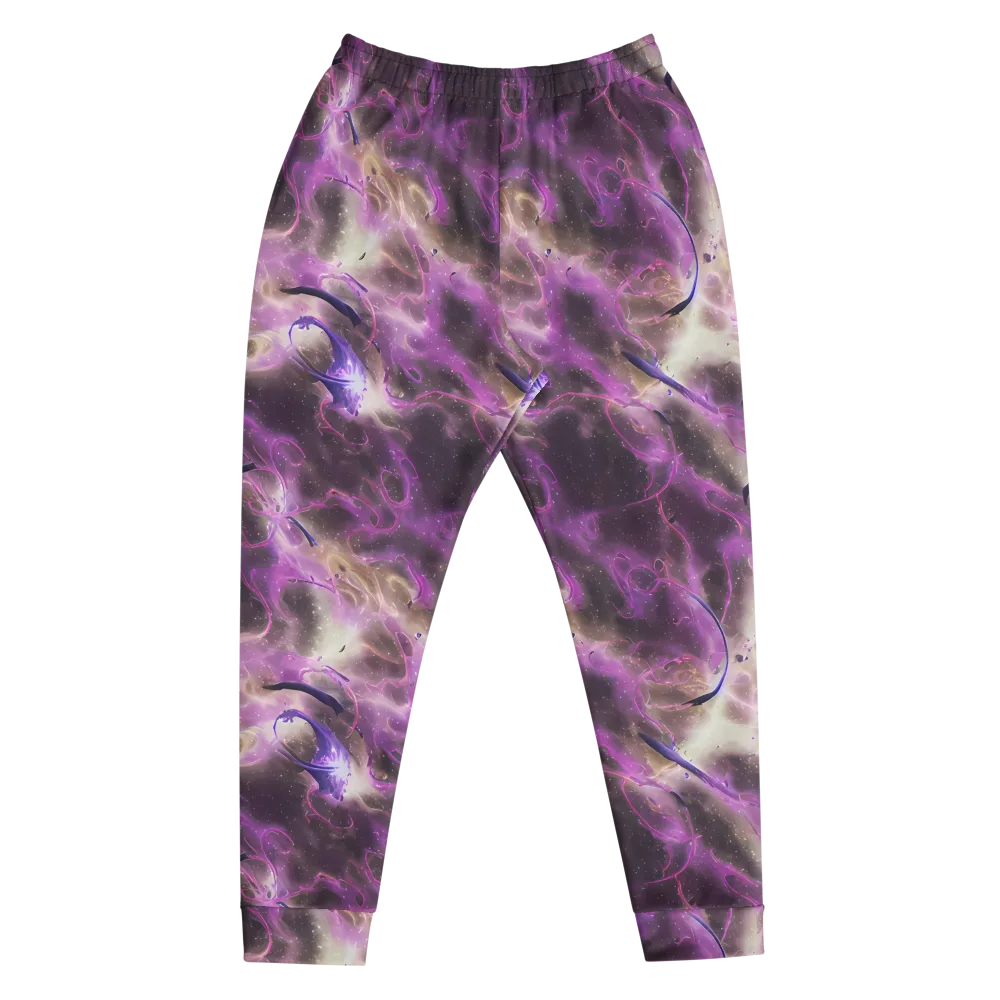 Violet Nebula on Men's Joggers — Front