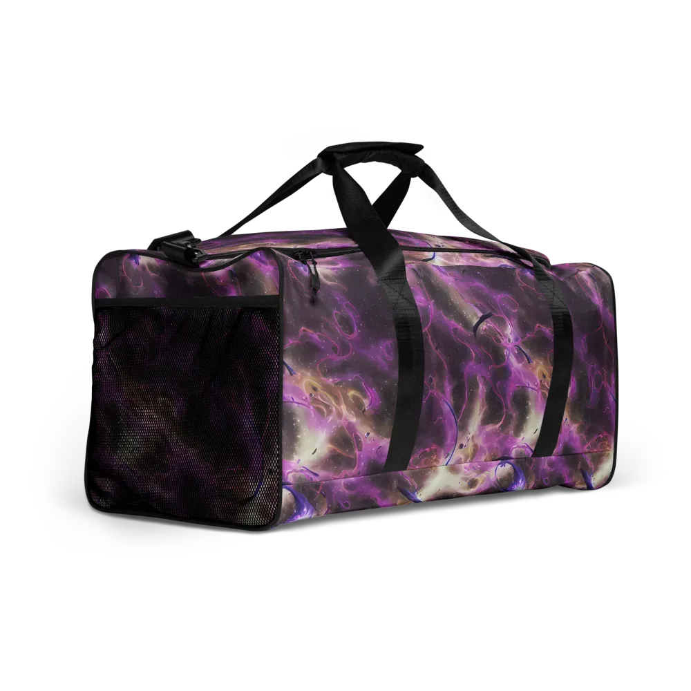 Violet Nebula on Duffle Bag — Right Front
