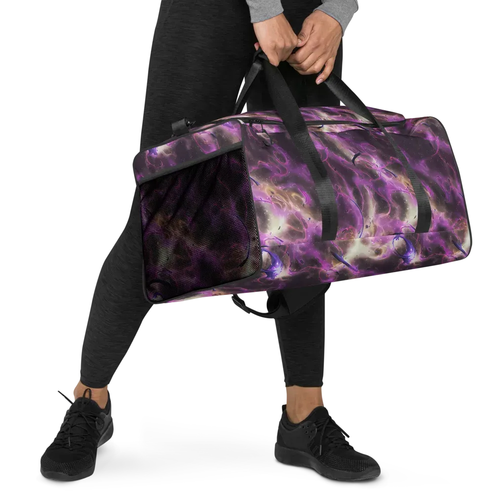 Violet Nebula on Duffle Bag — Right Front