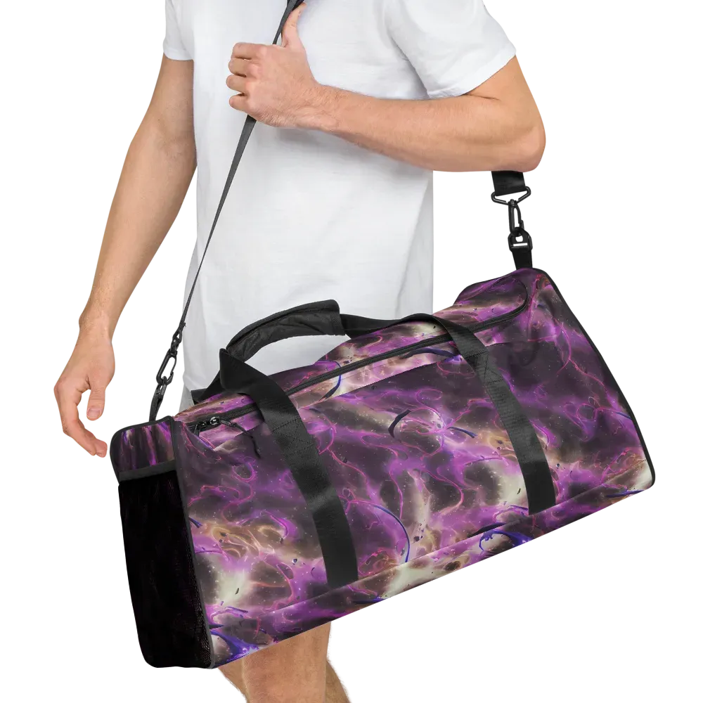 Violet Nebula on Duffle Bag — Right Front
