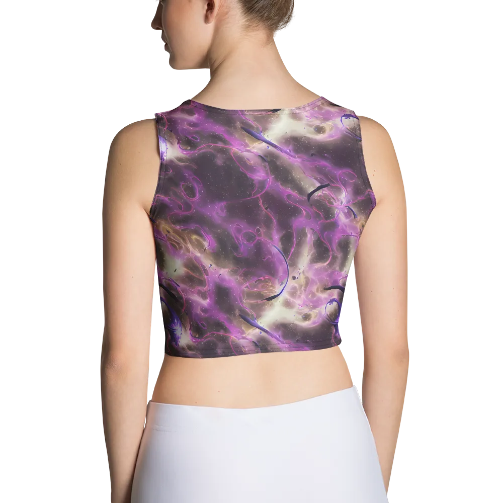 Violet Nebula on Crop Top — Back