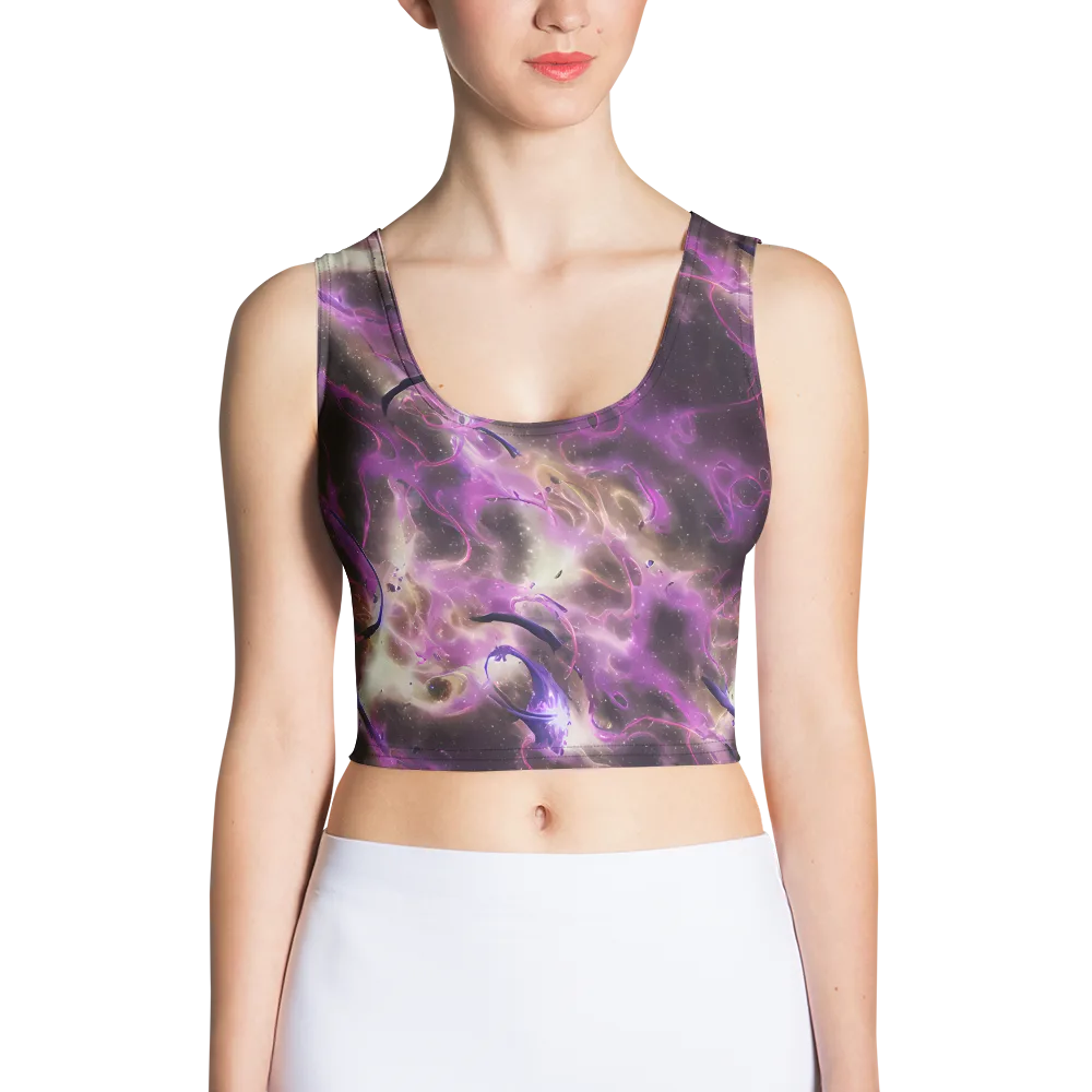 Violet Nebula on Crop Top — Front