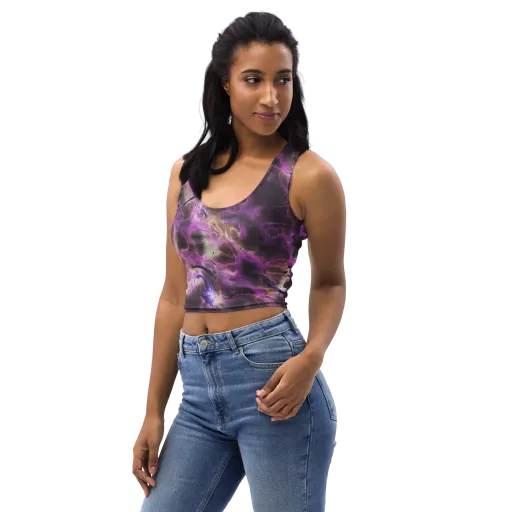 Violet Nebula on a Crop Top