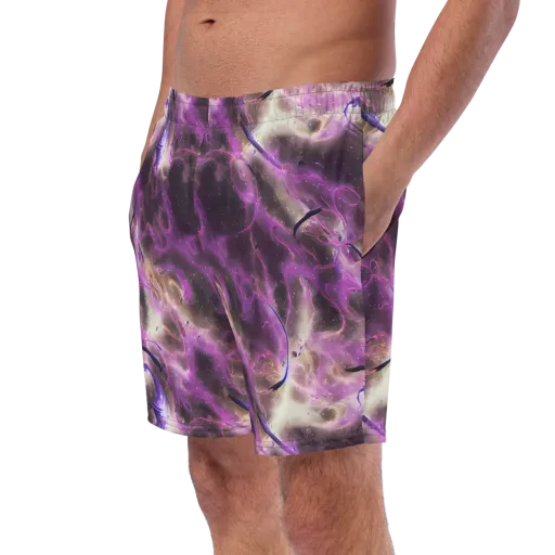 Violet Nebula on a Swim Trunks