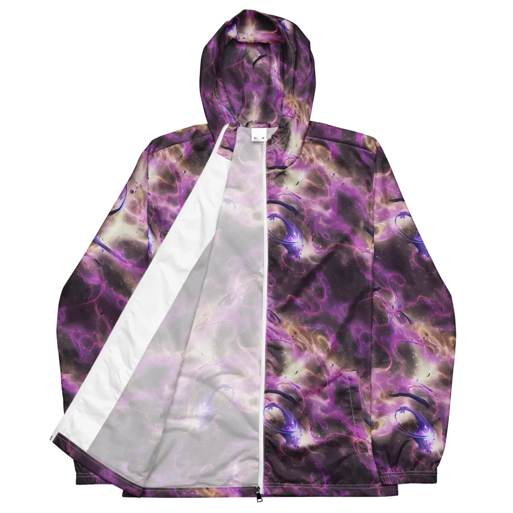 Violet Nebula on Men's Windbreaker — Front