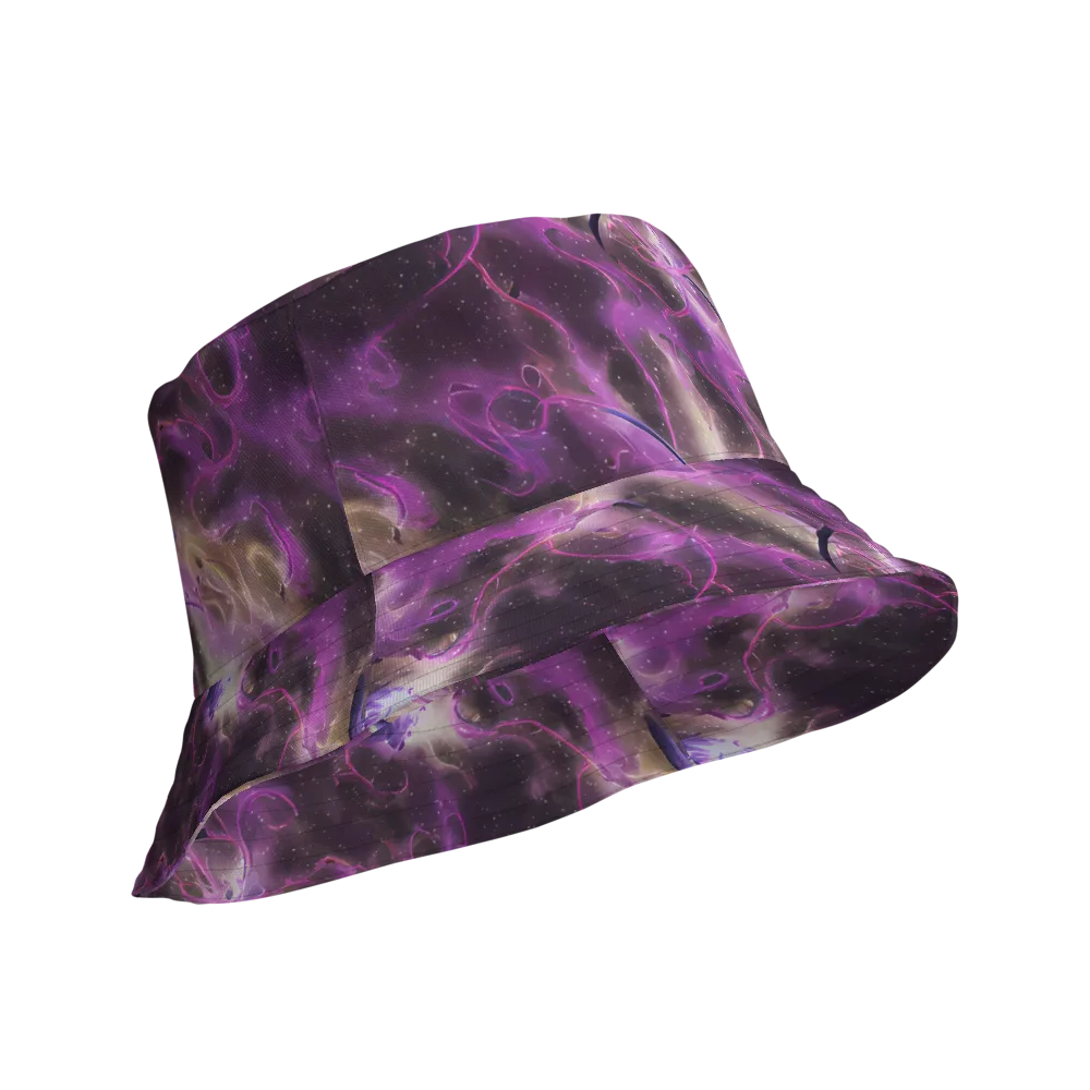 Violet Nebula on Reversible Bucket Hat — Product details Outside