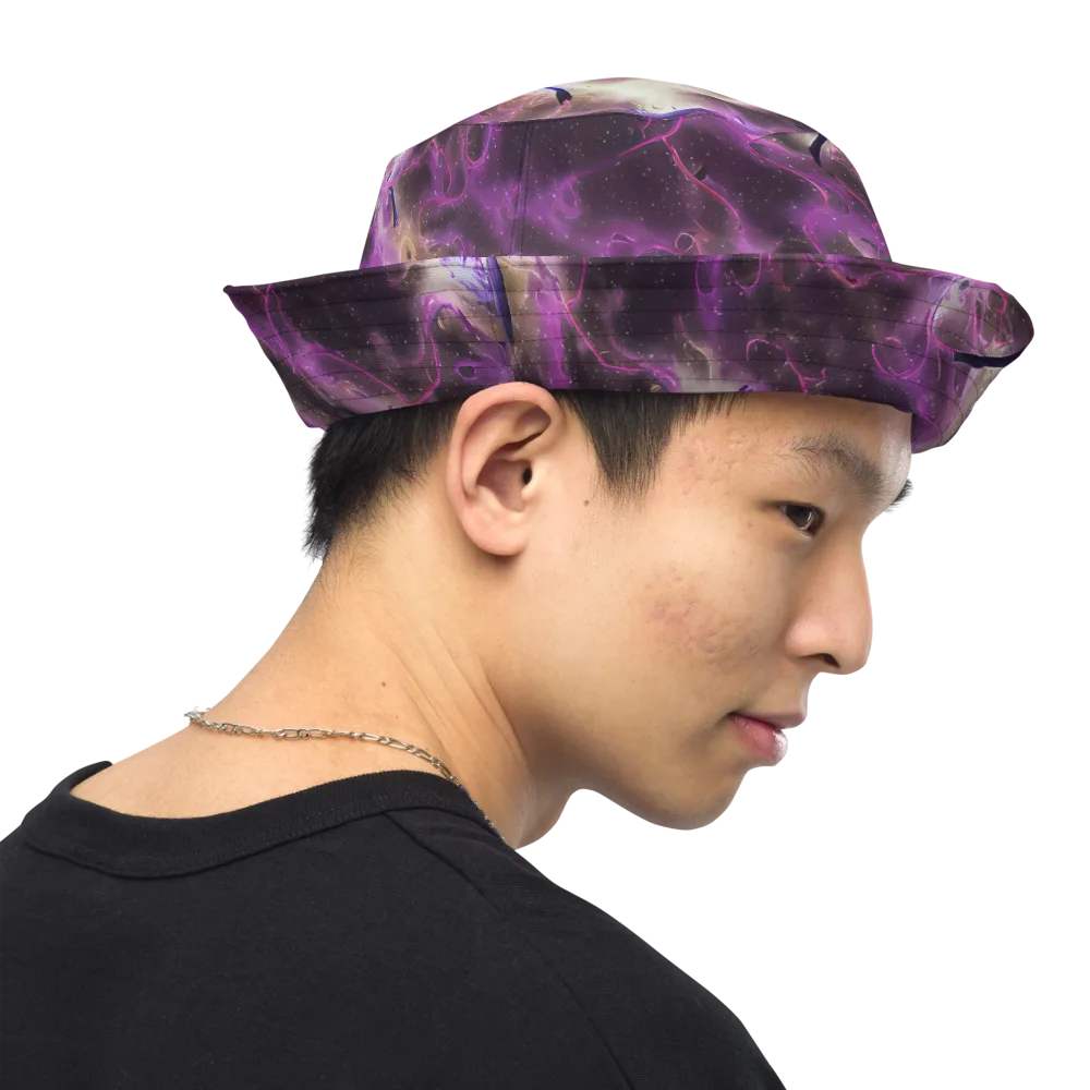 Violet Nebula on Reversible Bucket Hat — Right Outside