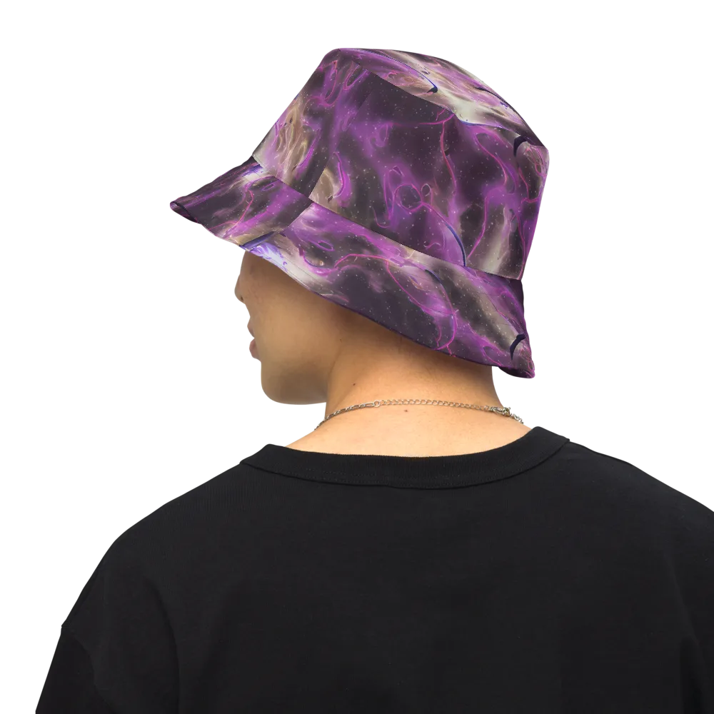 Violet Nebula on Reversible Bucket Hat — Back Inside