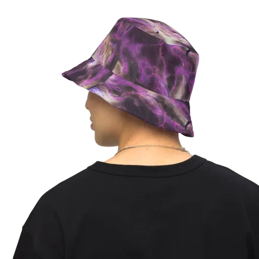 Violet Nebula on a Reversible Bucket Hat