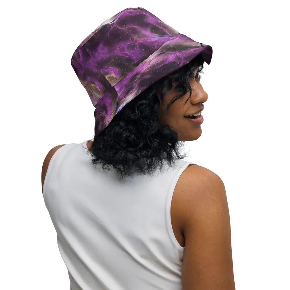 Violet Nebula on Reversible Bucket Hat — Right Outside