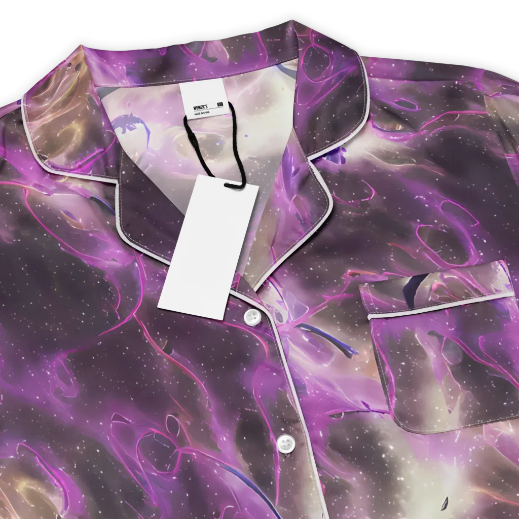 Violet Nebula on Women's Short Sleeve Pajama Top — Product details
