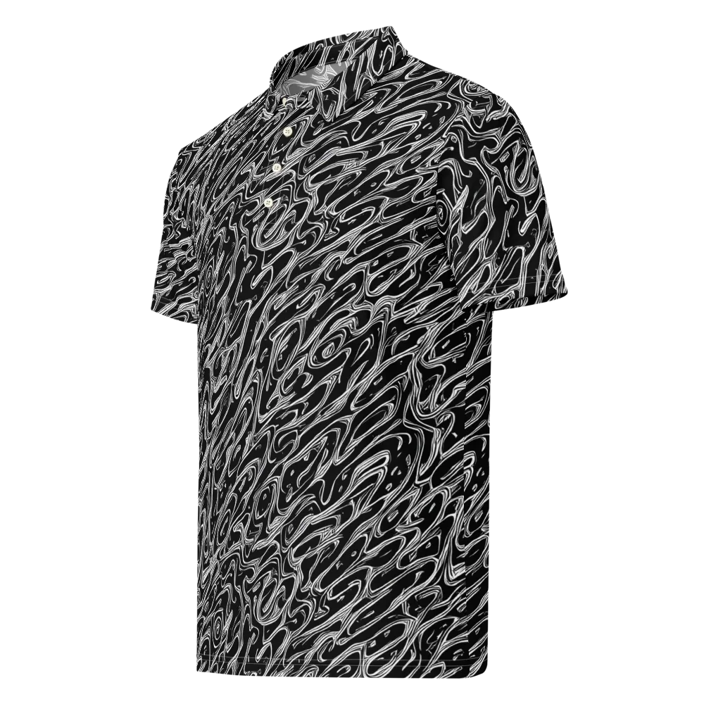 Blackwater Swirl on Men's Slim Fit Polo Shirt — Left Front