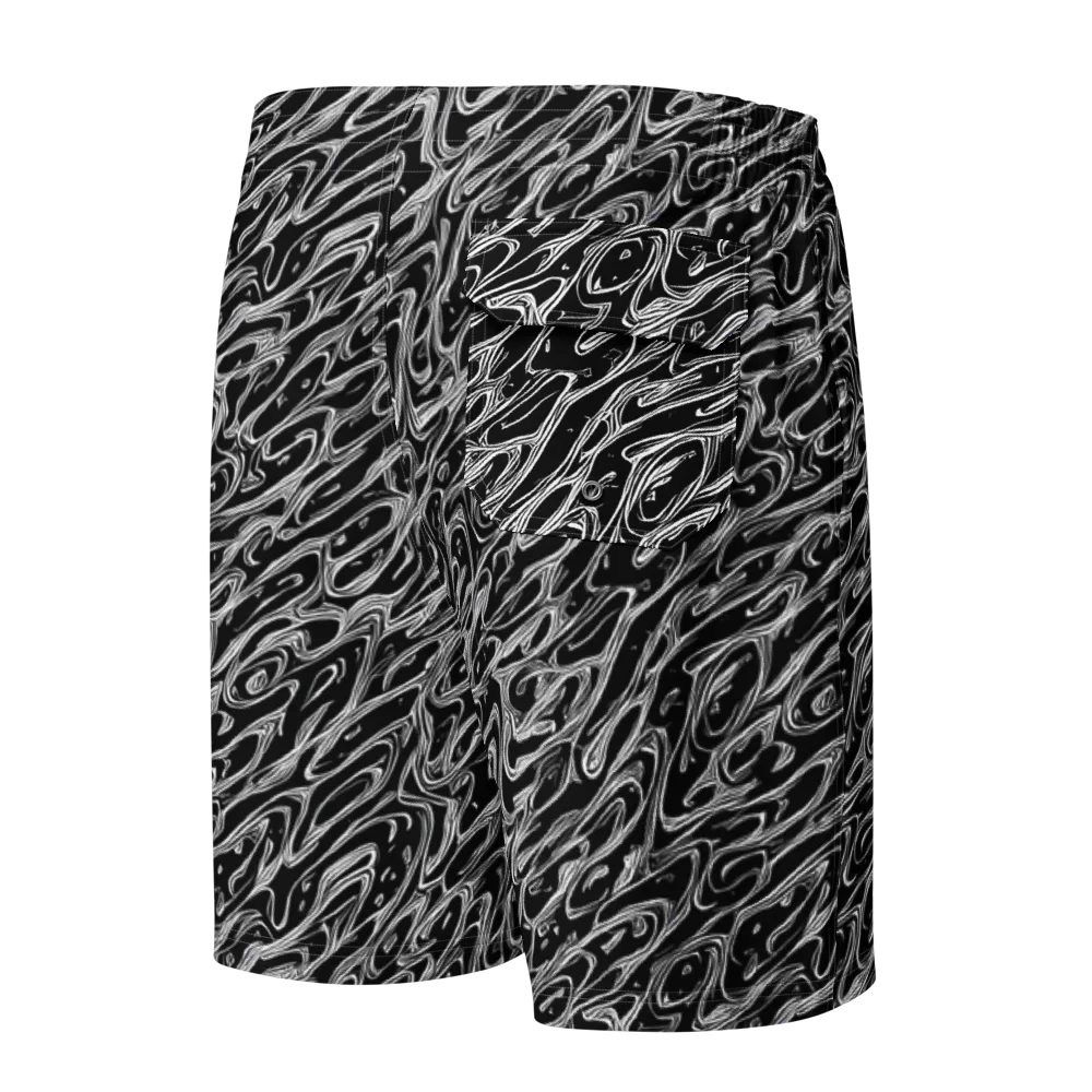 Blackwater Swirl on Men's Board Shorts — Back