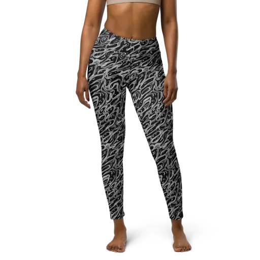 Blackwater Swirl on a Yoga Leggings