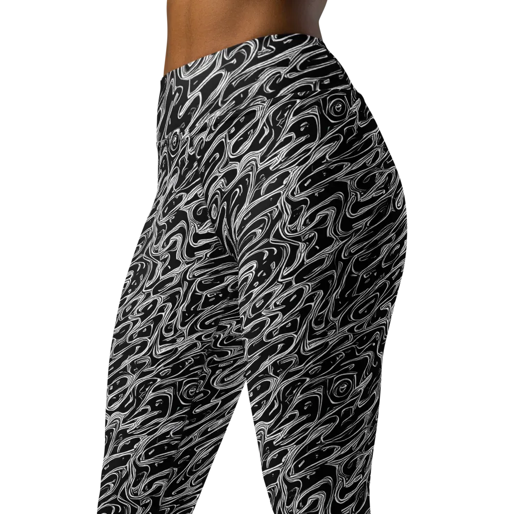 Blackwater Swirl on Yoga Leggings — Left Front