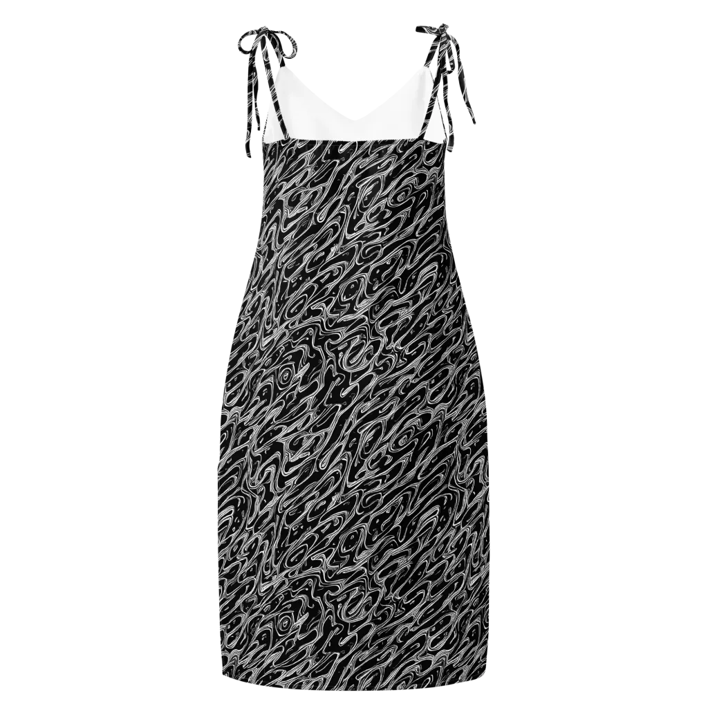 Blackwater Swirl on Slip Dress — Back