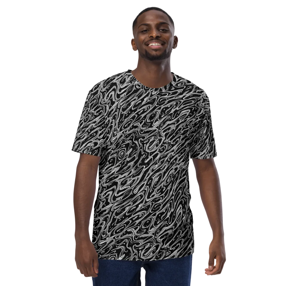 Blackwater Swirl on Men's Crew Neck T-Shirt — Front
