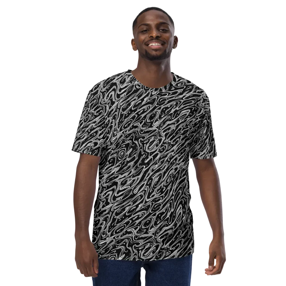 Blackwater Swirl on Men's Crew Neck T-Shirt — Front